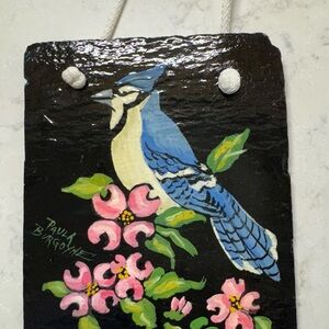Blue and Black Bird Decor Accent
